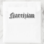 ナルシジアンネームのシール 長方形シール (バッグ)