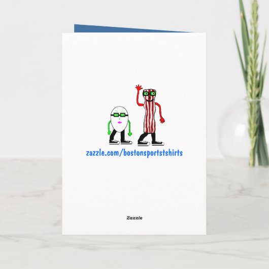 ナルシストおもしろいのヒップスター卵誕生日カードギフト カード (裏面)