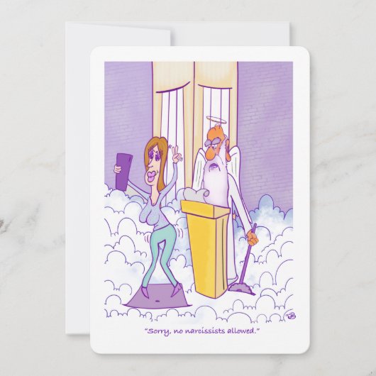 ナルシストおもしろいフラットカード カード (正面)