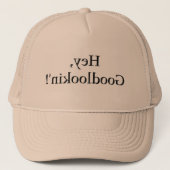 ナルシストおもしろいボーイフレンドまたは夫鏡文字 キャップ (正面)