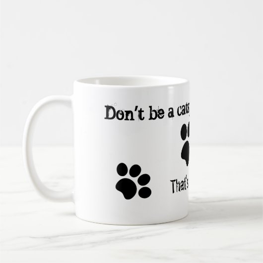 ナルシストのカトポーは犬のライフ引用文 コーヒーマグカップ (左)