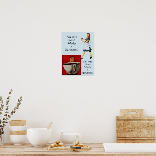 ナルシストの虐待を絶対に満足させない ポスター (キッチン)