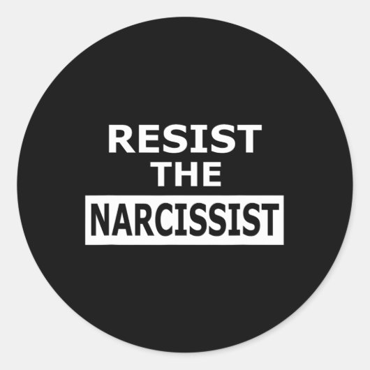 ナルシスト心理学に抵抗する ラウンドシール (正面)
