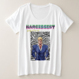 ナルシスト ギガチャド プラスサイズTシャツ