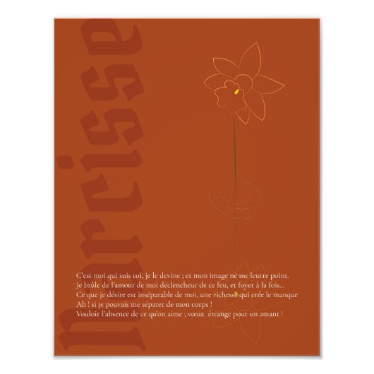 ナルシセ求愛 フォトプリント            (正面)