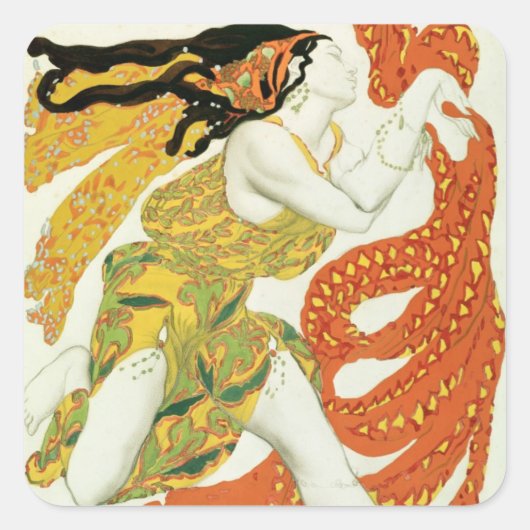 「ナルシセ」のバッカントの衣装デザイン スクエアシール (正面)