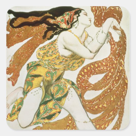 「ナルシセ」のバッカントの衣装デザイン スクエアシール (正面)