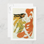 「ナルシセ」のバッカントの衣装デザイン ポストカード (正面/裏面)