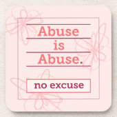 ナルシ保護スシストの虐待から自分のテーブルと魂 コースター (正面)