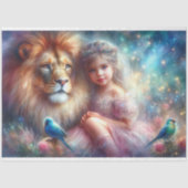 ナルニアのライオン アスランと少女 デコパージュ 薄葉紙 (正面)