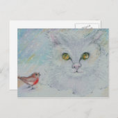 ナルニアは、不安なクリスマス休戦の中でロビンを見る シーズンポストカード (正面/裏面)