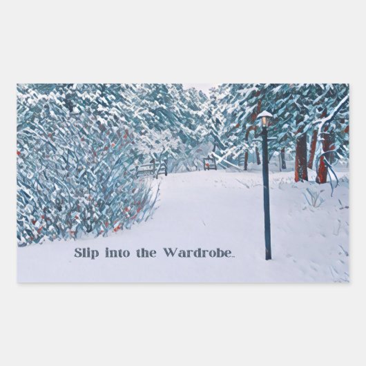 ナルニアインスパイアシステッカー 長方形シール (正面)