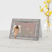 ナルニア・エンジェル・フレーム。 カード (黄色い花)