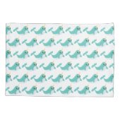 ナルハールの魔法の北極圏のクジラの漫画 枕カバー (裏面)