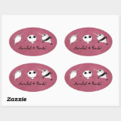 ナルファルとパンダ! 楕円形シール (シート)