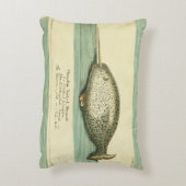 ナルファルアンティークホエールウォーター色科学アート アクセントクッション (裏面(縦))