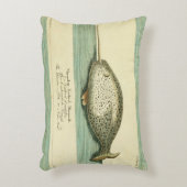 ナルファルアンティークホエールウォーター色科学アート アクセントクッション (正面(垂直))