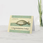 ナルファルアンティークホエールウォーター色科学アート カード (正面)