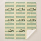 ナルファルアンティークホエールウォーター色科学アート シェルパブランケット (正面)