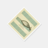 ナルファルアンティークホエールウォーター色科学アート スタンダードカクテルナプキン (角)