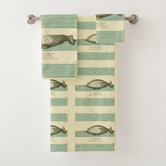 ナルファルアンティークホエールウォーター色科学アート バスタオルセット (インサイチュ)