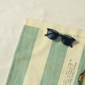 ナルファルアンティークホエールウォーター色科学アート ビーチタオル (インサイチュ)