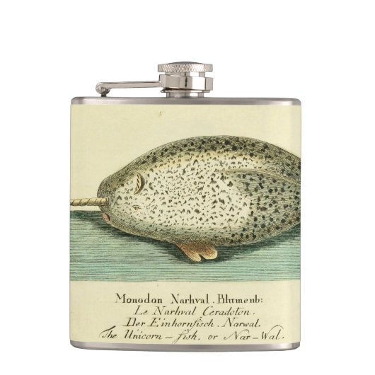 ナルファルアンティークホエールウォーター色科学アート フラスク (正面)