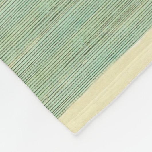 ナルファルアンティークホエールウォーター色科学アート フリースブランケット (角)