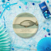 ナルファルアンティークホエールウォーター色科学アート ペーパープレート (パーティー)