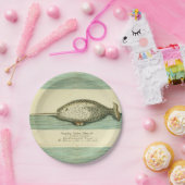 ナルファルアンティークホエールウォーター色科学アート ペーパープレート (パーティー)