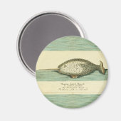 ナルファルアンティークホエールウォーター色科学アート マグネット (正面/裏面)