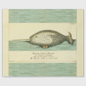 ナルファルアンティークホエールウォーター色科学アート ラッピングペーパー (フラット)