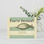 ナルファルアンティークホエールウォーター色科学アート 招待状 (スタンド正面)