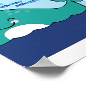 ナルファルカラフルイラストレーション-海動物アート ポスター (角)