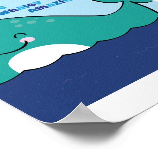 ナルファルカラフルイラストレーション-海動物アート ポスター (角)