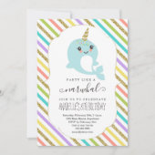 ナルファルパーソナライズされたをテーマにした女の子の誕生日パーティー 招待状 (正面)