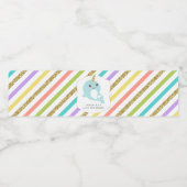 ナルファルパーソナライズされたガールバースデーパーティーの好意 ペットボトルラベル (シングルラベル)