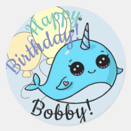 ナルファル誕生日ステッパーソナライズされたカー ラウンドシール