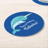 ナルファル誕生日パーティー ラウンドペーパーコースター (アングル)