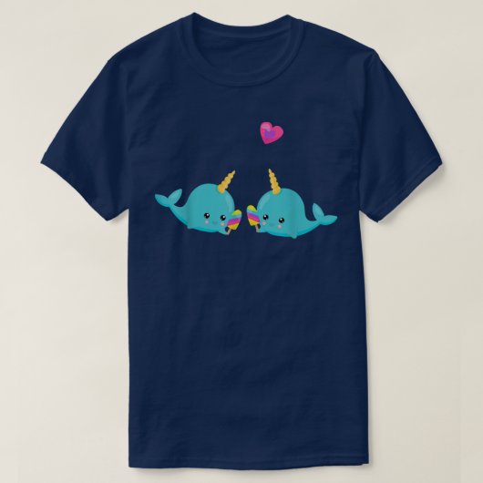 ナルファル食べズのレインボー・ポピクルスのユニコーン Tシャツ (デザイン正面)