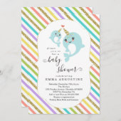 ナルフパーソナライズされたァルをテーマにした赤ちゃんシャワーユニセックス 招待状 (正面/裏面)