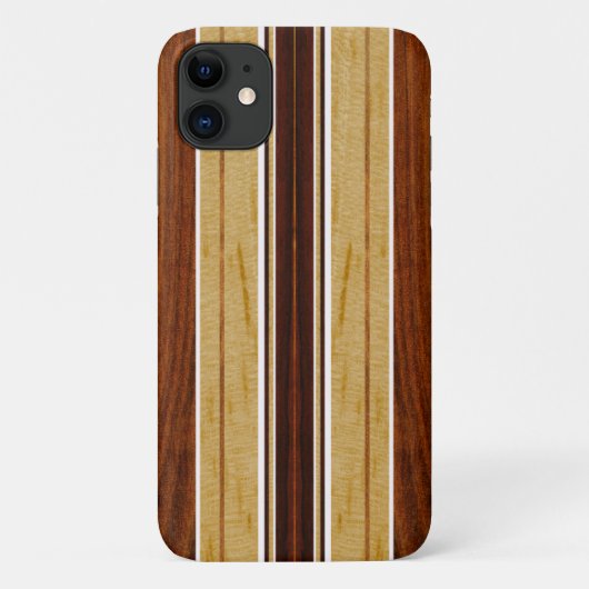 ナルホウコアフェイクウッドサーフボードホワイト Case-Mate iPhoneケース (裏面)