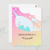 ナルホエーグラデーションル赤ちゃんシャワー ポストカード (正面/裏面)