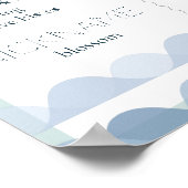 ナルホールブルーの誕生日記念マイルストーンのポスター ポスター (角)