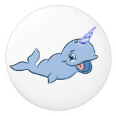 ナルホールブルー |かわいいベビーかわいい海ルーム セラミックノブ (正面)