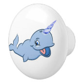 ナルホールブルー |かわいいベビーかわいい海ルーム セラミックノブ (右)