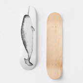 ナルホールユニコーンマジカルイラストレーションホエールアート スケートボード (正面)