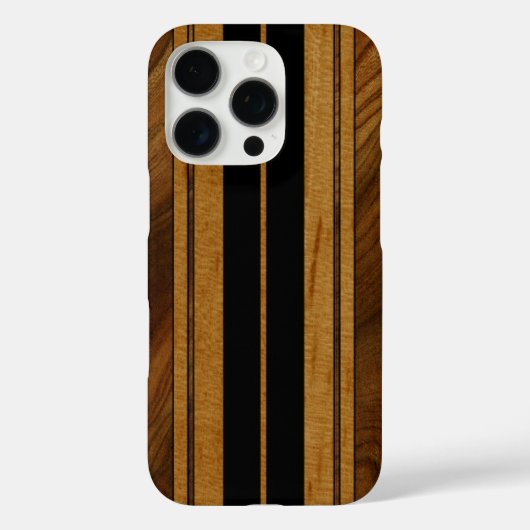 ナルムアコアウフェイクッドサーフボードブラック Case-Mate iPhoneケース (裏面)
