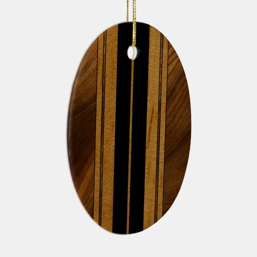 ナルムアコアフェイクウッドサーフボード セラミックオーナメント (右)