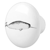 ナルワルユニコーンシーイラストレーションホエールラバーギフト セラミックノブ (右)